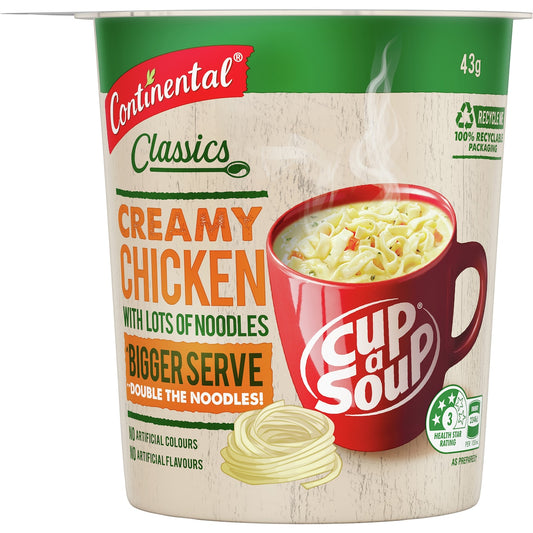 Continental Classics Cup A Soup Creamy Chicken Noodles Single Serve 43g