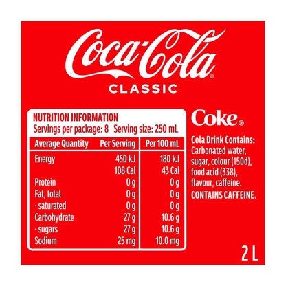 Coca-Cola Soft Drink Coke - 2L
