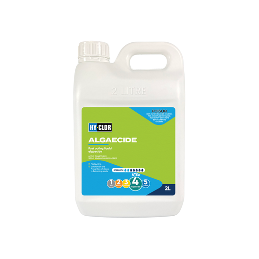 Hy-Clor Algaecide 2L Benzalkonium Chloride Fast Acting Pool Treatment