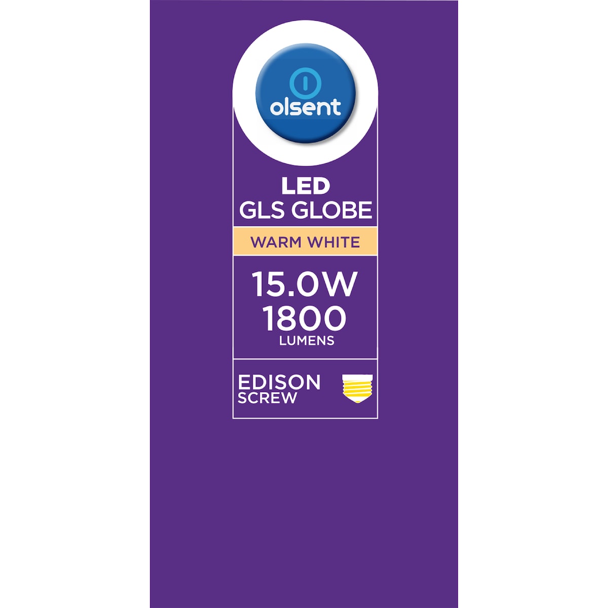 Olsent Led Gls Es 15.0w 1800lm Warm White 2 Pack