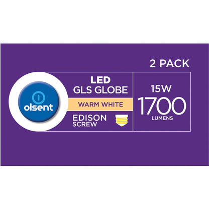 Olsent Led Gls Es 15.0w 1800lm Warm White 2 Pack