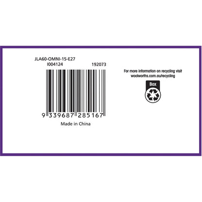 Olsent LED GLS Globe 15W Cool White Edison Screw 2 pack