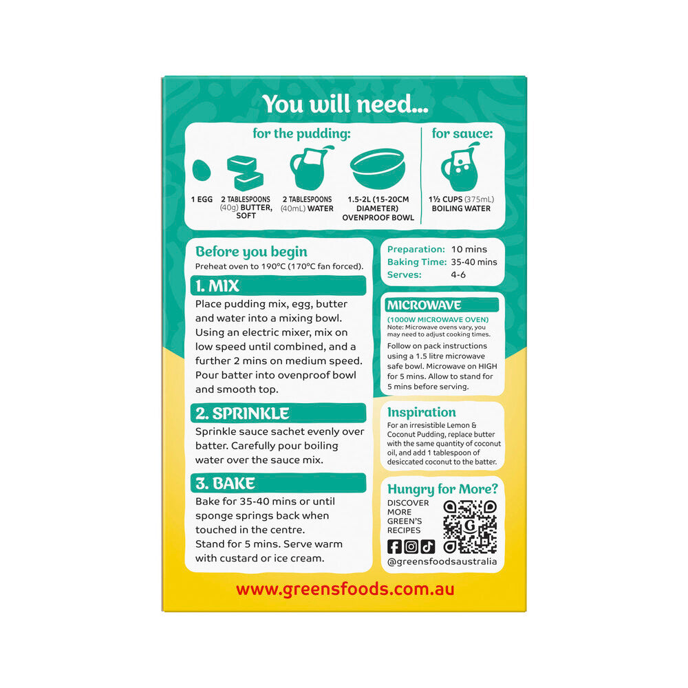 Green's Lemon Pudding Mix - 260g
