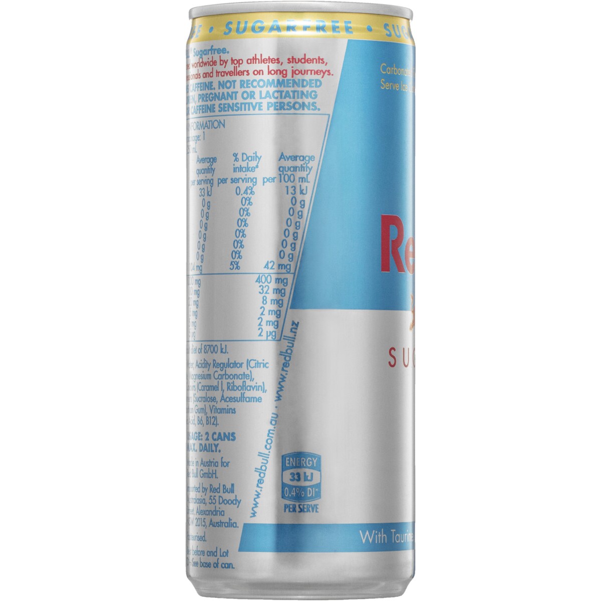 Red Bull Energy Drink Sugar Free 250mL