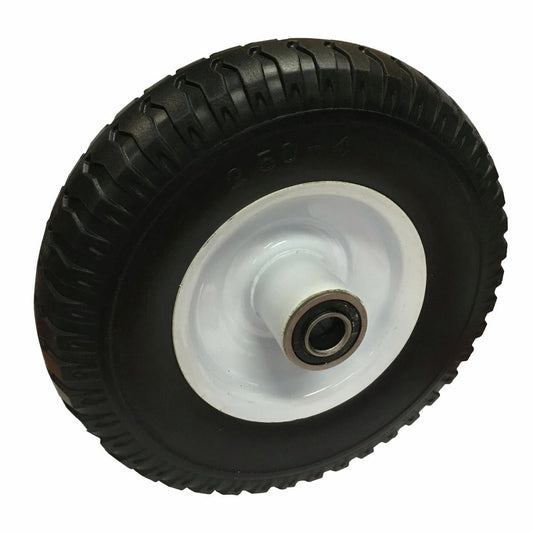 Easyroll 5/8 Inch 250 x 4 Flat Free Wheel - Steel Hub - Puncture Proof