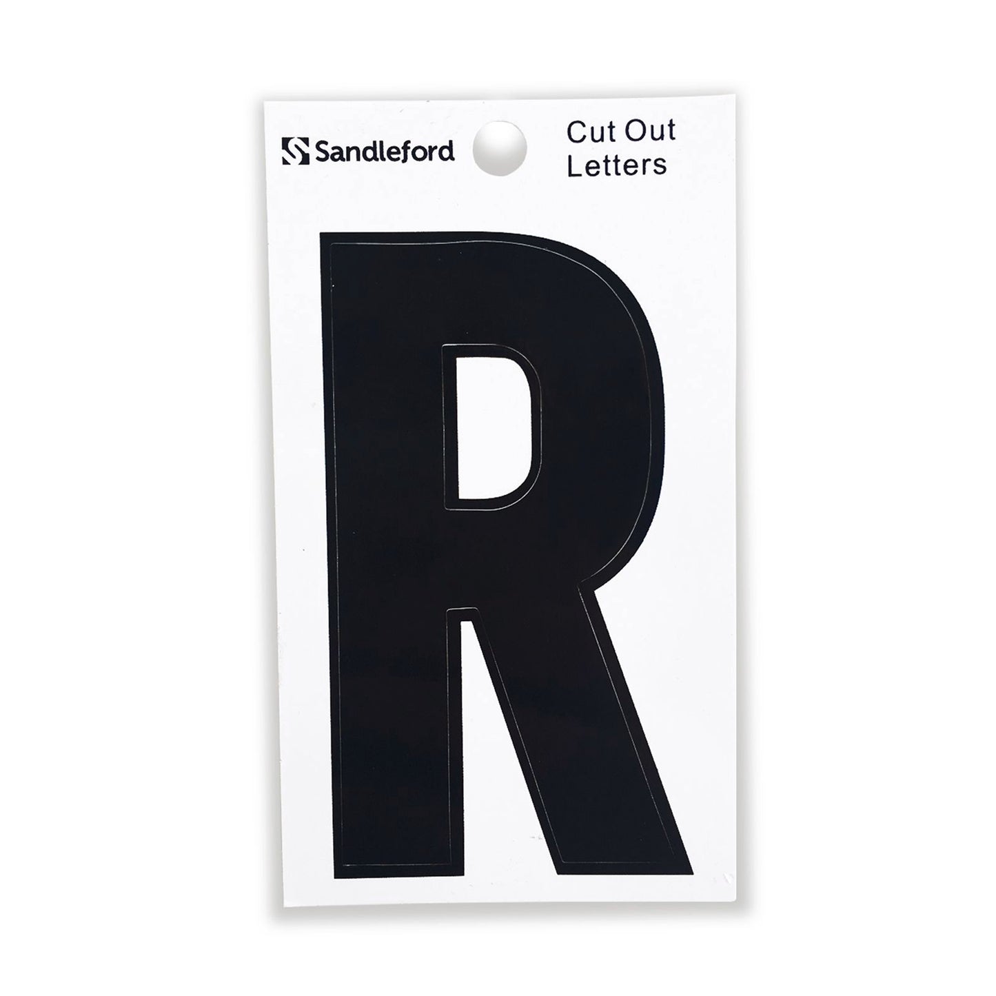 Sandleford Self Adhesive House Letter R - 85mm - Black