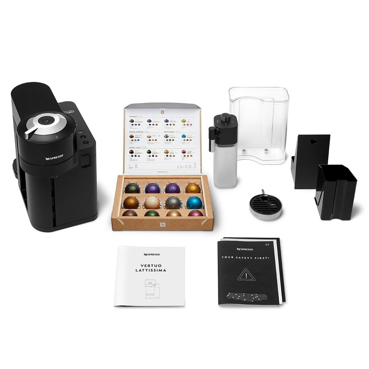 De'Longhi Nespresso Vertuo Lattissima Coffee Machine ENV300B Black
