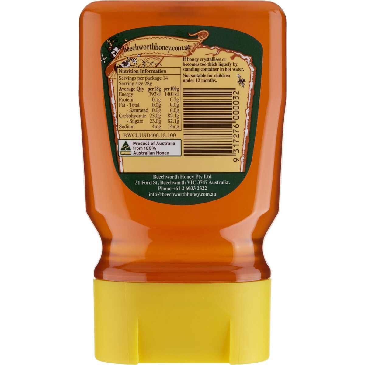 Beechworth 100% Pure Australian Honey Squeeze 400g