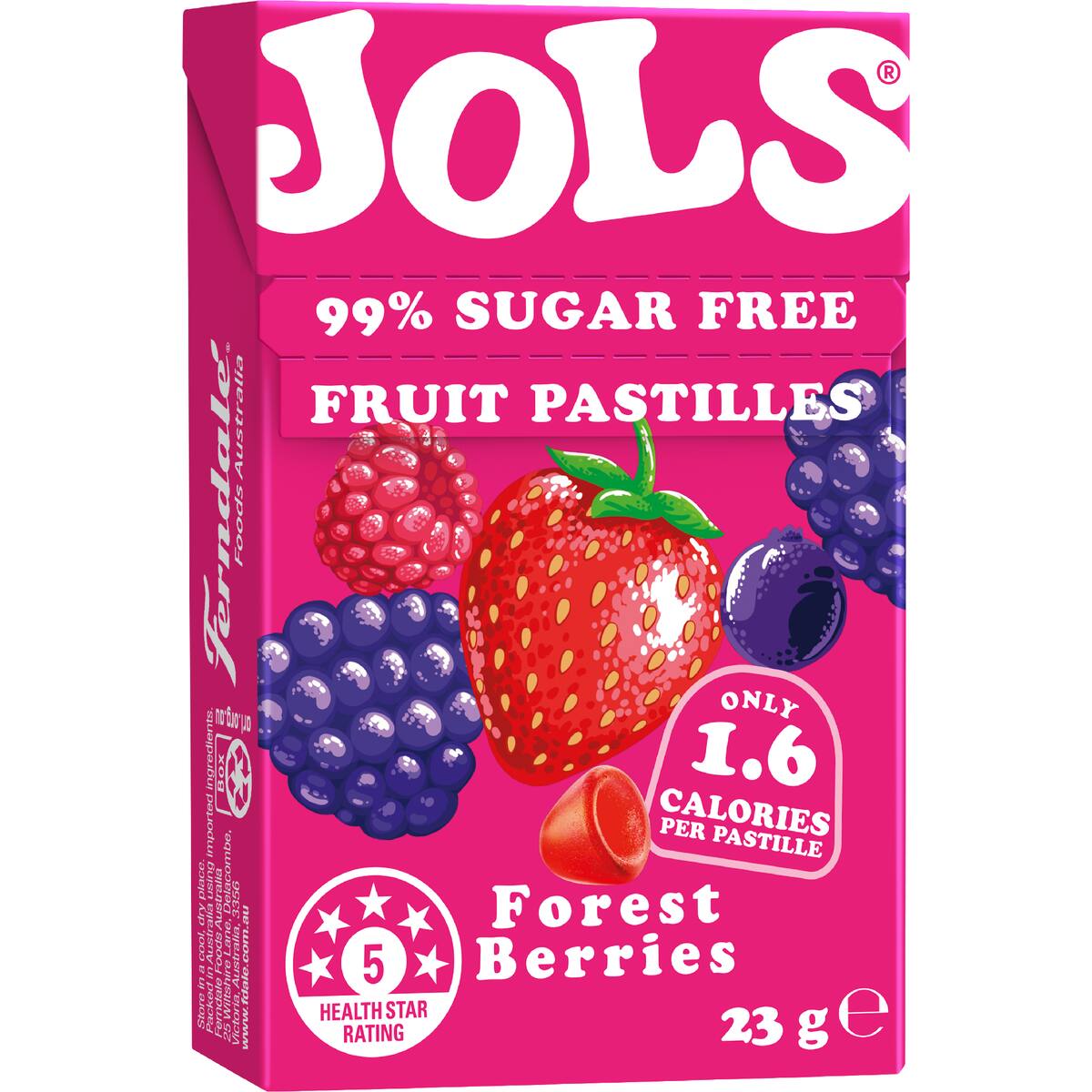 Jols Sugar Free Pastilles Forest Berries 23g