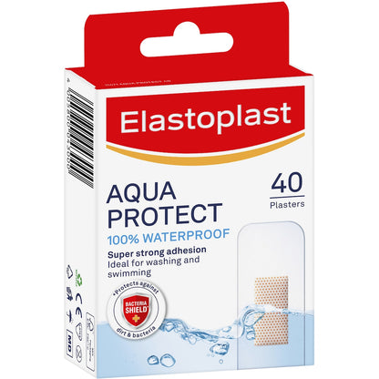 Elastoplast Aqua Protect Waterproof Plasters For Wound Protection 40 Pack