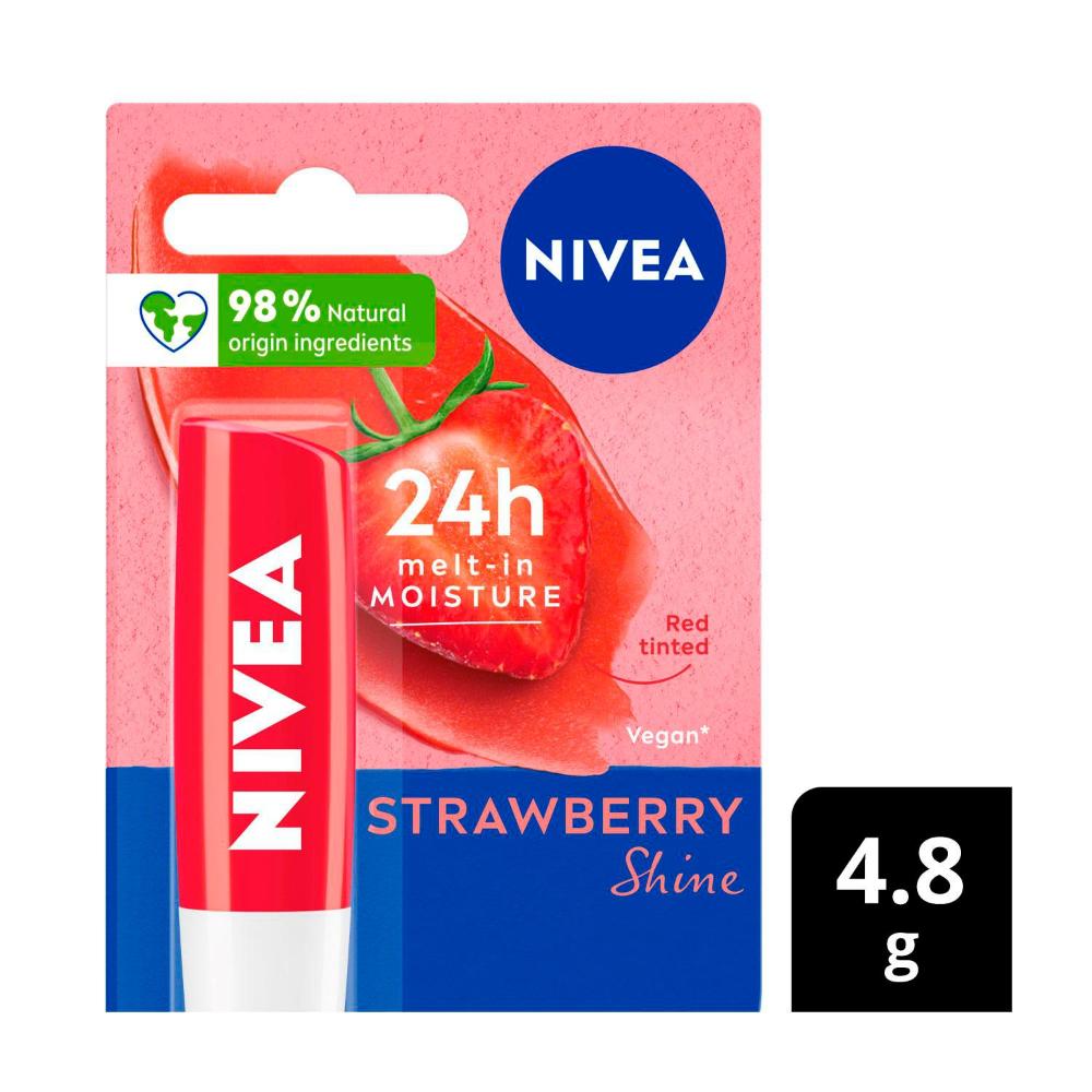 Nivea Lip Balm Strawberry Shine - 4.8g