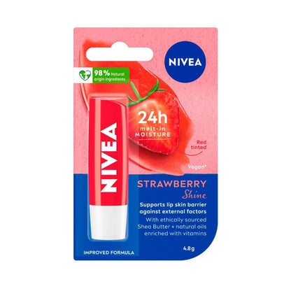 Nivea Lip Balm Strawberry Shine - 4.8g