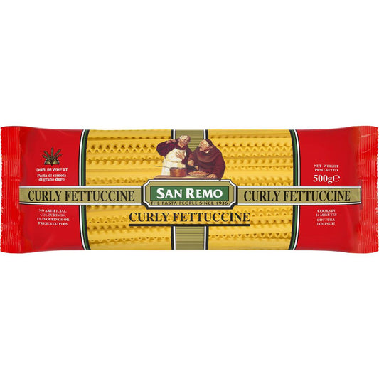 San Remo Fettuccine Curly Pasta No 80 500g