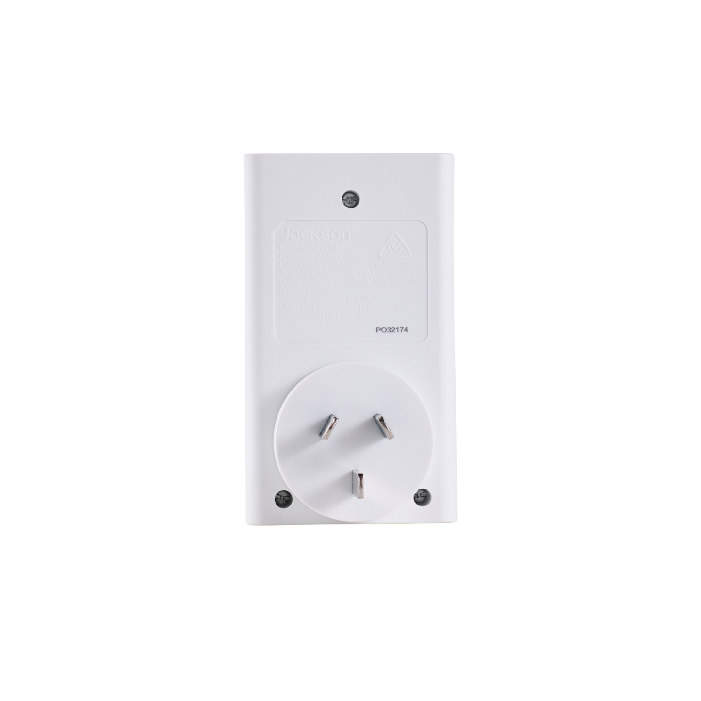 Jackson Outlet Adaptor - 1 - USB-C & USB-A - 20W - White