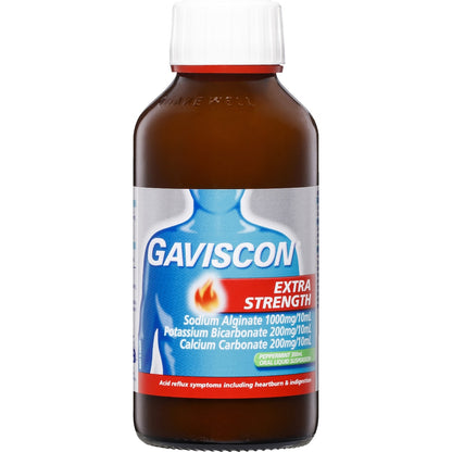 Gaviscon Extra Strength For Acid Reflux Relief Peppermint Liquid 300ml