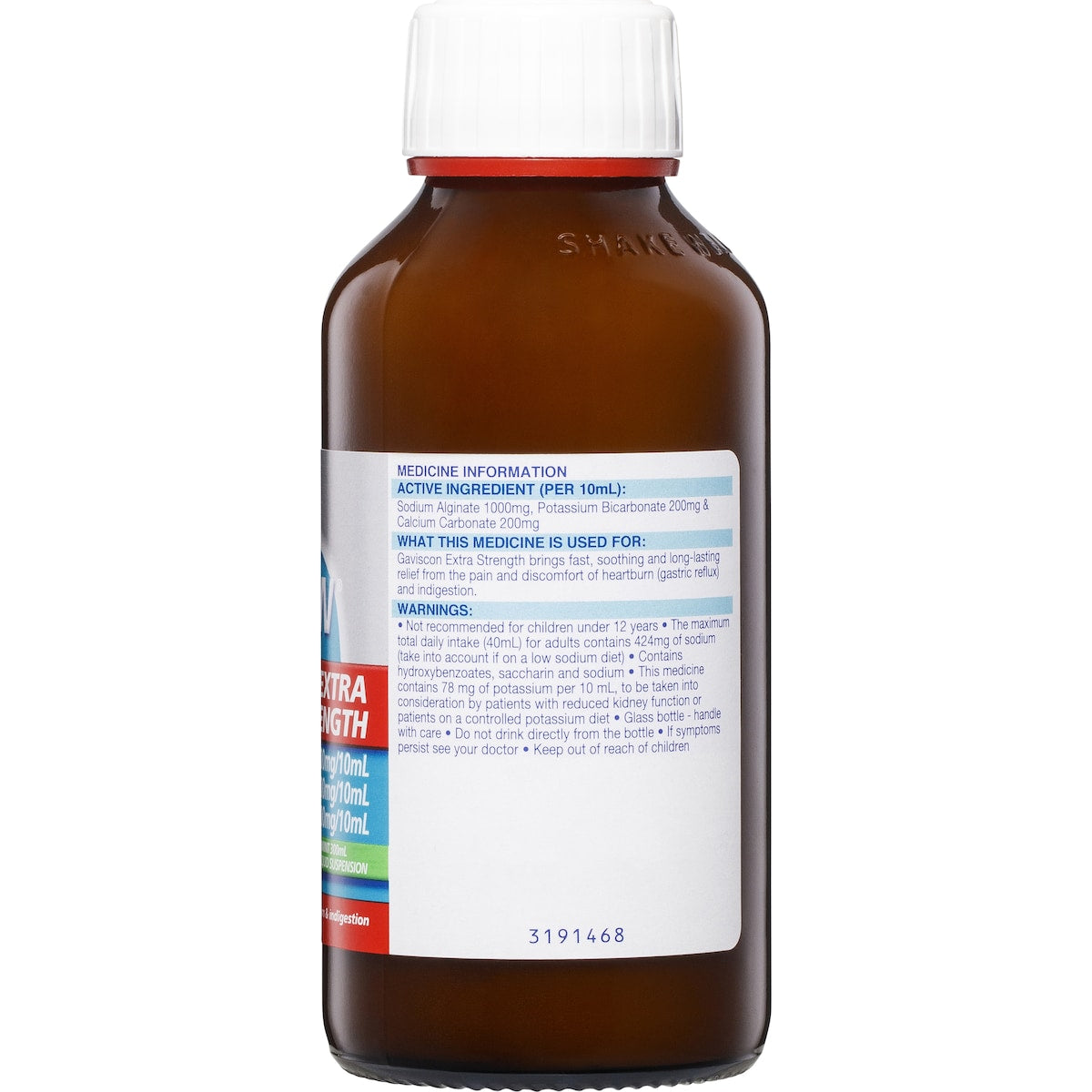 Gaviscon Extra Strength For Acid Reflux Relief Peppermint Liquid 300ml