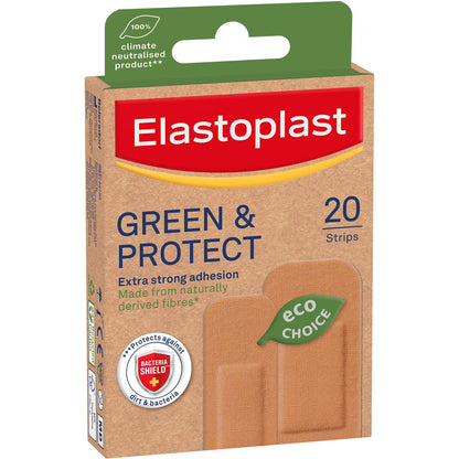 Elastoplast Green & Protect Sustainable Eco Friendly Plasters 20 Pack
