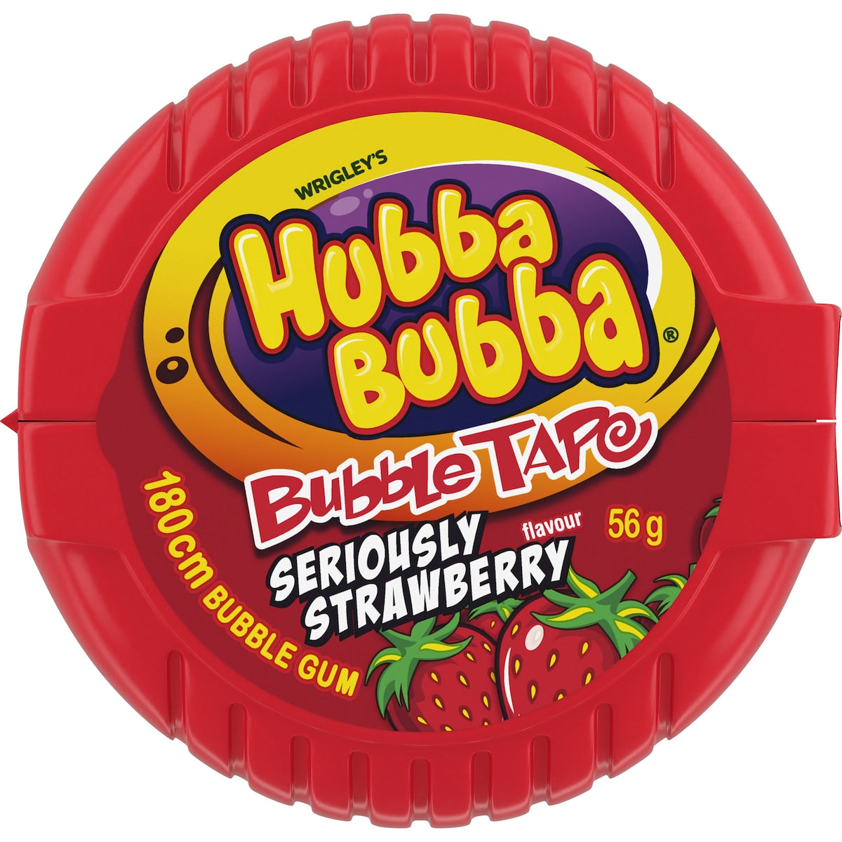 Hubba Bubba Seriously Strawberry Bubble Gum Tape 180cm 56g