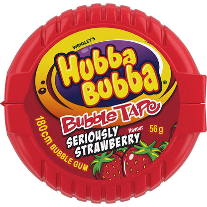 Hubba Bubba Seriously Strawberry Bubble Gum Tape 180cm 56g