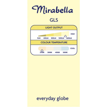 Mirabella LED GLS ES 14W 1400lm Globe Warm White 2 pack