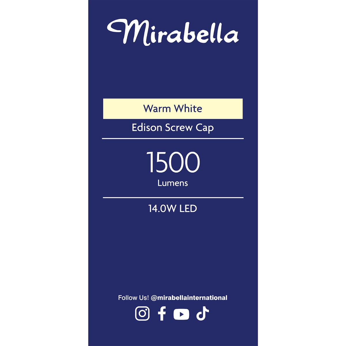 Mirabella Led Gls Es 14.0w 1500lm Warm White 2 Pack