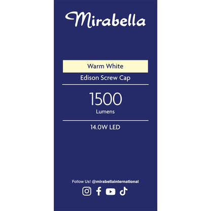 Mirabella Led Gls Es 14.0w 1500lm Warm White 2 Pack