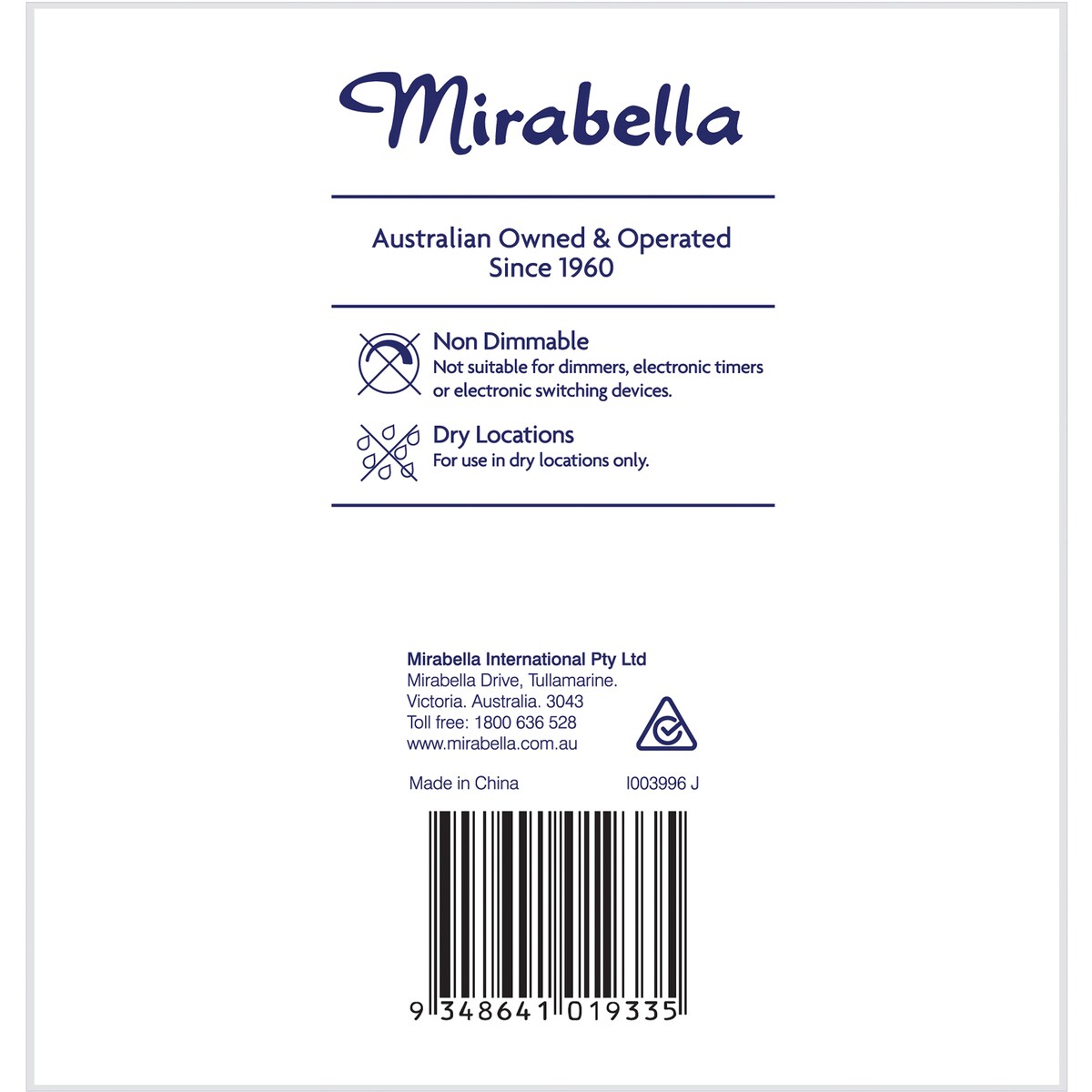 Mirabella LED GLS BC 14W 1400lm Cool White each