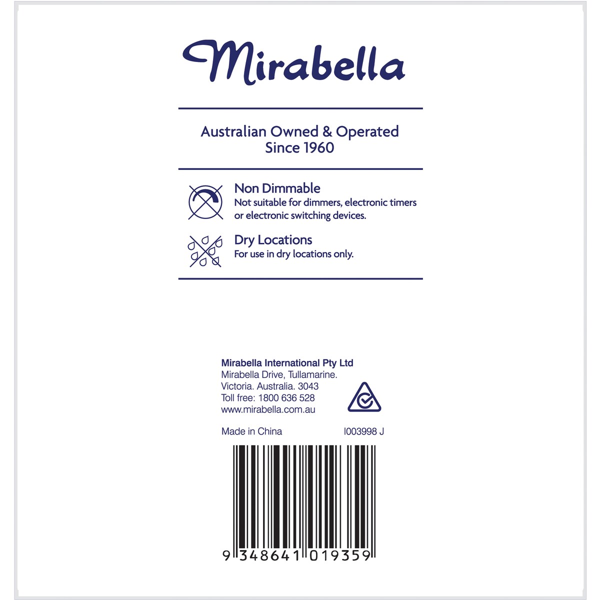 Mirabella Gls Es 14W1400L 4000K Cw 2 pack