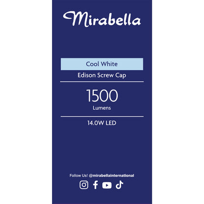 Mirabella Led Gls Es 14.0w 1500lm Cool White 2 Pack