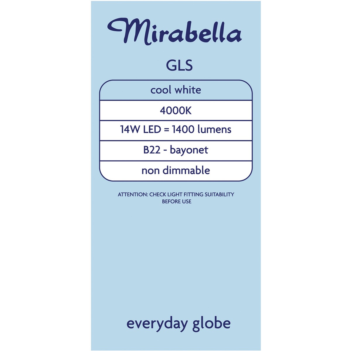 Mirabella LED GLS BC 14W 1400lm Warm White 2 pack
