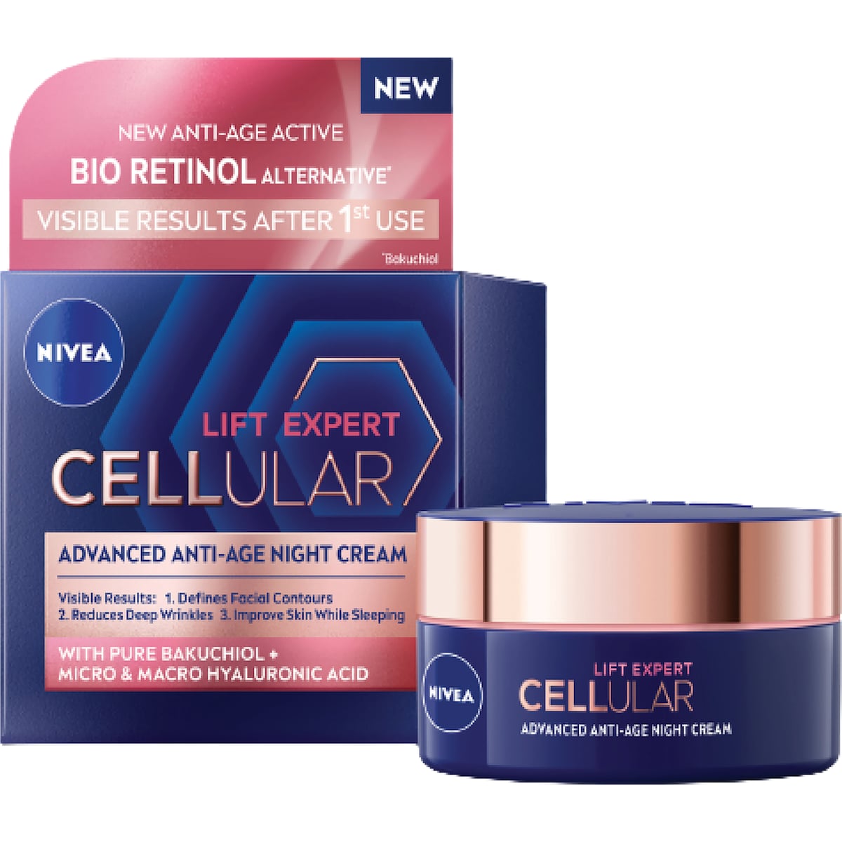 Nivea Cellular Lift Expert Anti-age Night Cream Moisturiser 50ml