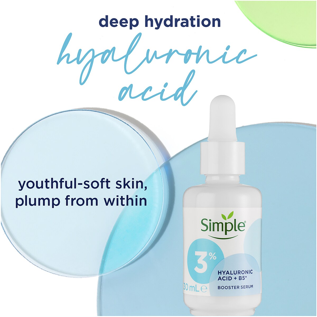 Simple 3% Hyaluronic Acid + b5 Booster Serum 30ml