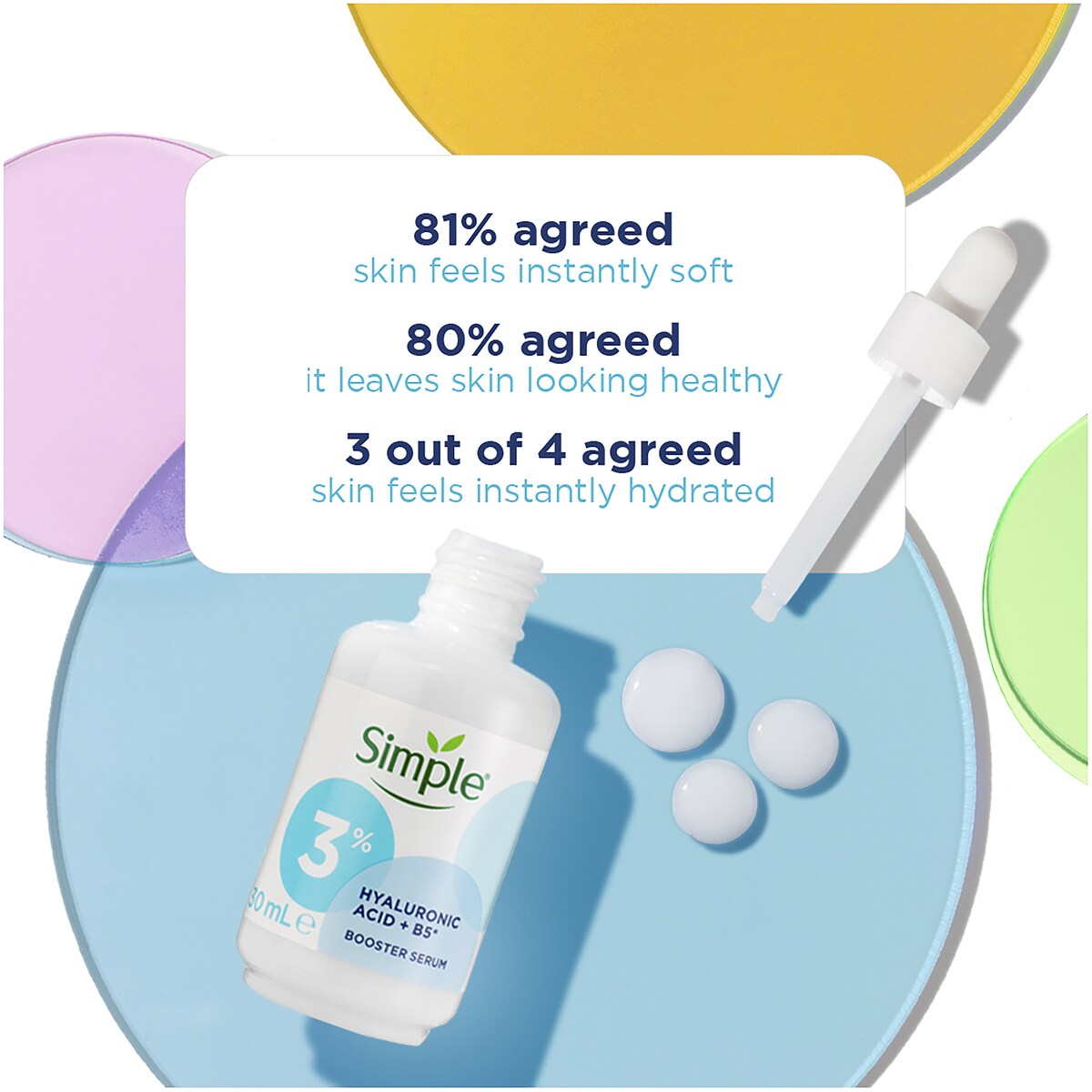 Simple 3% Hyaluronic Acid + b5 Booster Serum 30ml