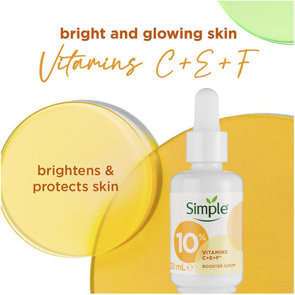 Simple 10% Vitamins c, e & f Booster Serum 30ml