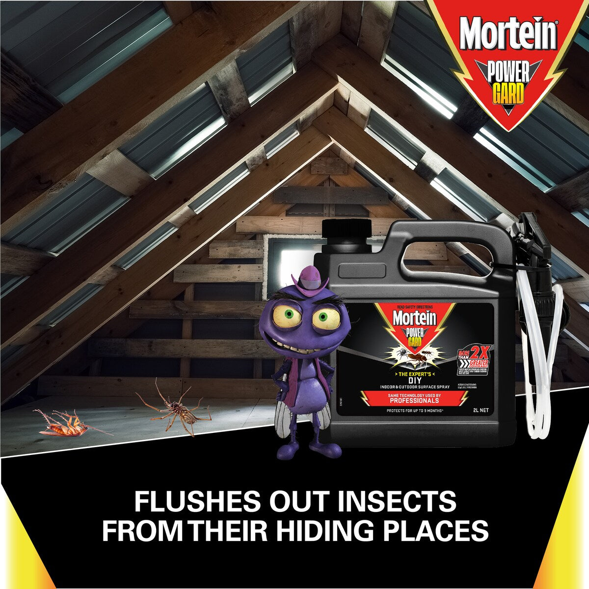 Mortein Powergard DIY Indoor & Outdoor Insect Surface Spray 2L