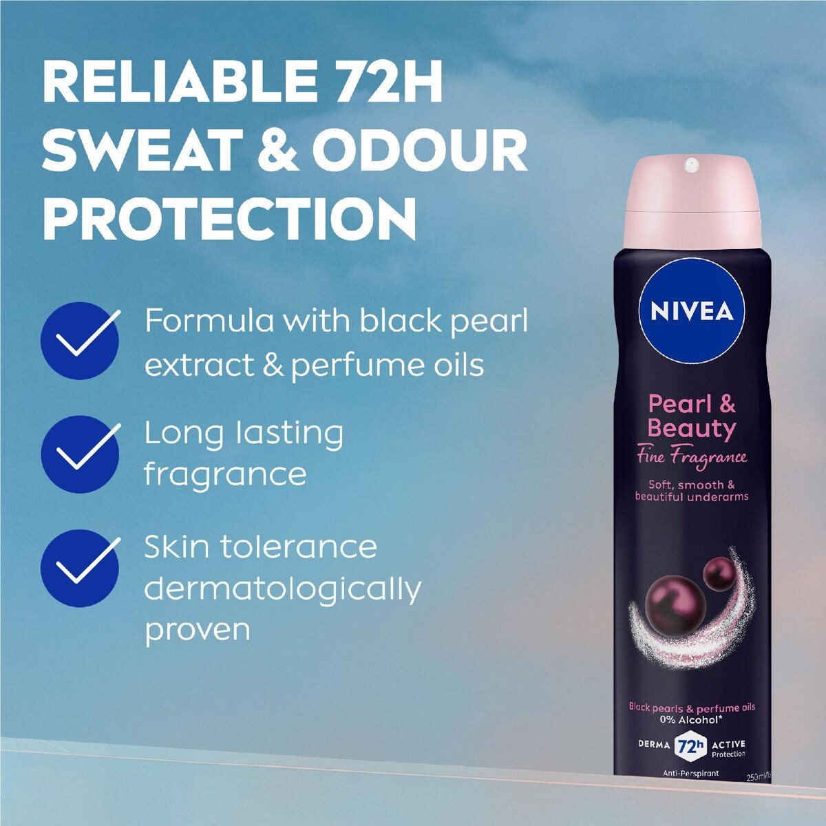 Nivea Pearl & Beauty Fine Fragrance Antiperspirant Deodorant 250ml