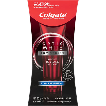 Colgate Teeth Whitening Toothpaste Pro Optic White Stain Prevention 80g