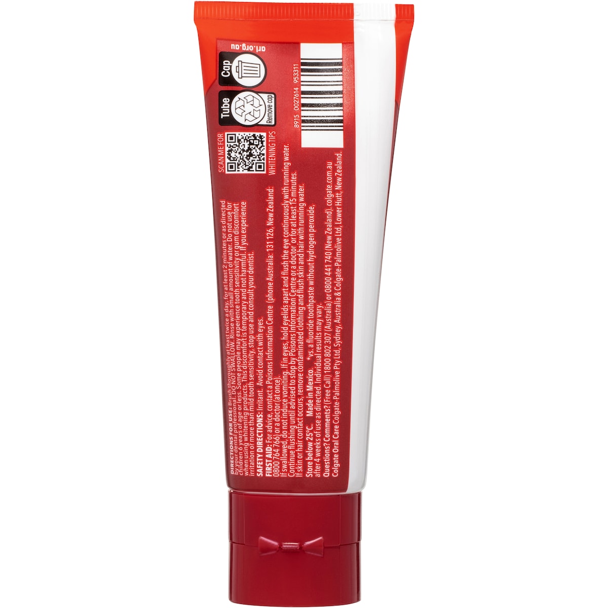 Colgate Teeth Whitening Toothpaste Pro Optic White Stain Prevention 80g