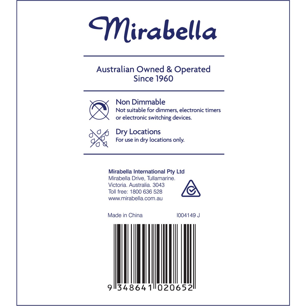 Mirabella LED GLS BC 11W 1000lm Cool White 2 pack