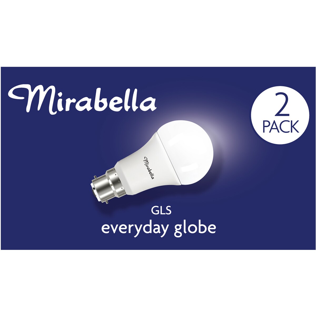 Mirabella LED GLS BC 11W 1000lm Cool White 2 pack
