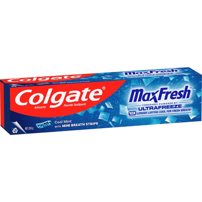 Colgate Max Fresh Toothpaste With Mini Breath Strips Cool Mint 200g