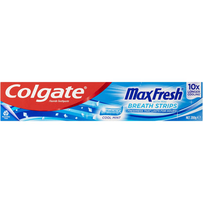 Colgate Max Fresh Toothpaste With Mini Breath Strips Cool Mint 200g