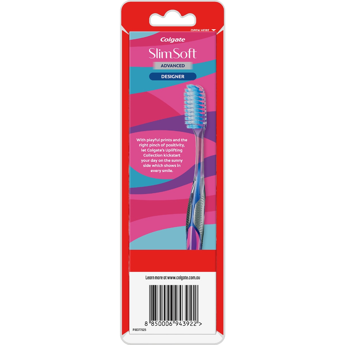 Colgate Toothbrush Slim Soft Advanced Designer Ultra Soft 3 Pack