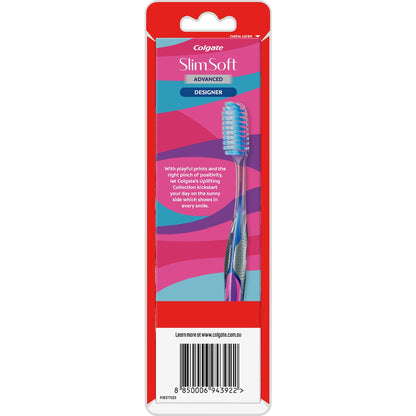Colgate Toothbrush Slim Soft Advanced Designer Ultra Soft 3 Pack