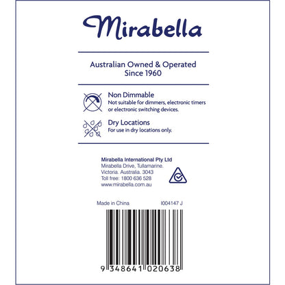 Mirabella LED GLS BC 11W 1000lm Warm White 2 pack