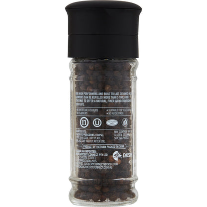 Natural Black Peppercorn Ceramic Grinder 50g