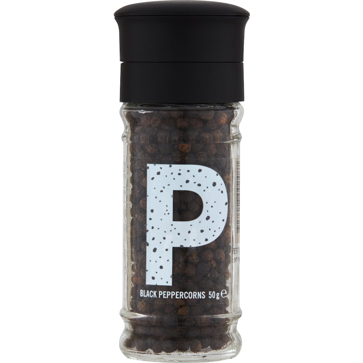 Natural Black Peppercorn Ceramic Grinder 50g