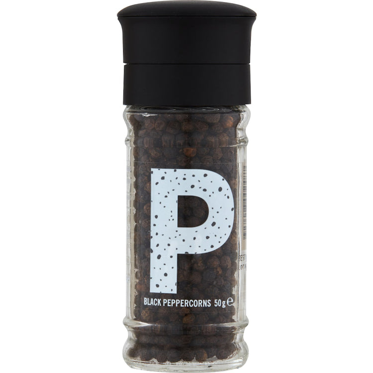 Natural Black Peppercorn Ceramic Grinder 50g
