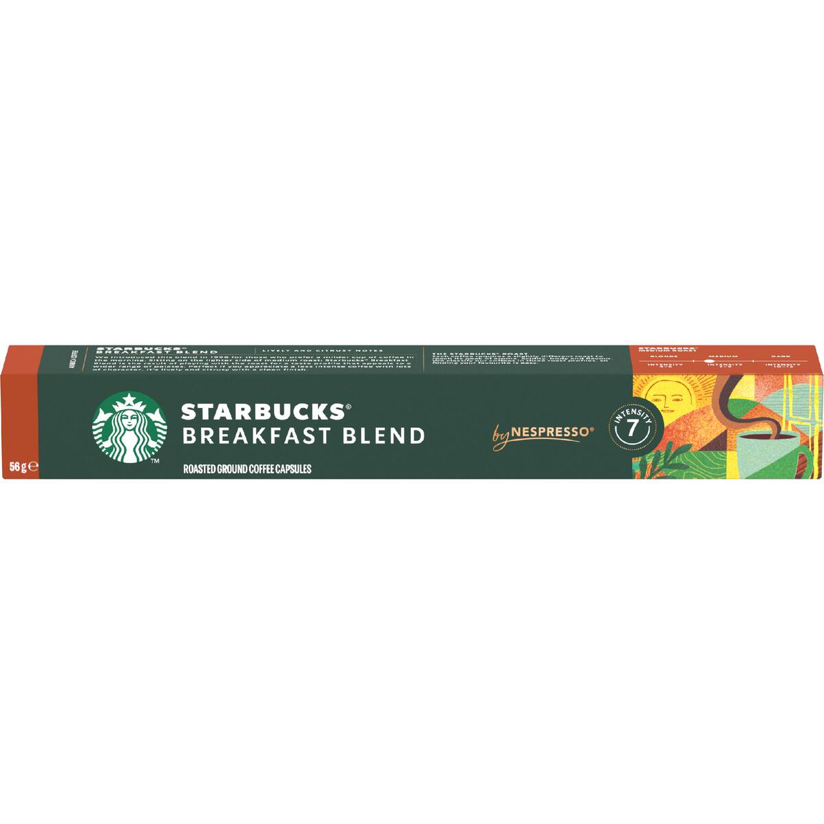 Starbucks By Nespresso Breakfast Blend Coffee Pods 10 Pack