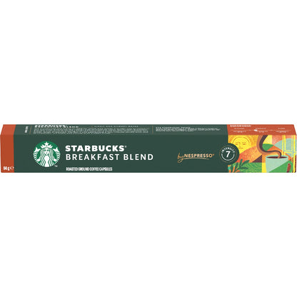 Starbucks By Nespresso Breakfast Blend Coffee Pods 10 Pack